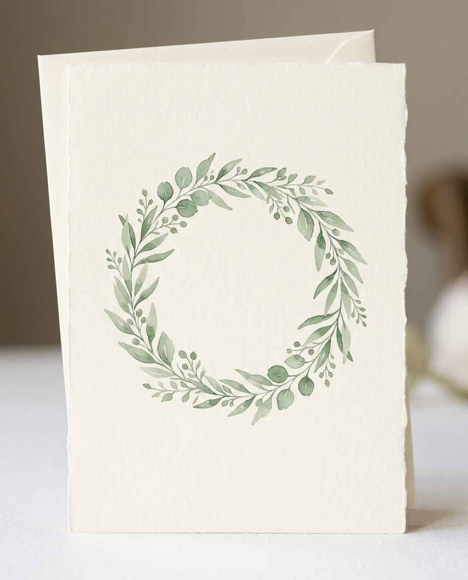 Sage Ceremony - wedding card invitation design preview