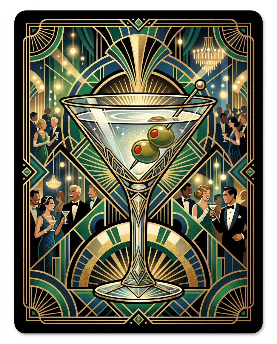 Classic Cocktail - cocktail flyer invitation design preview