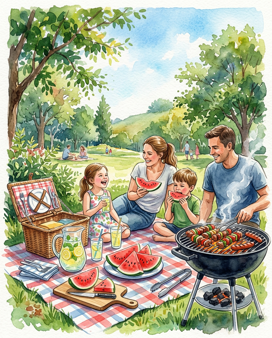 Summer Cookout - bbq flyer invitation design preview