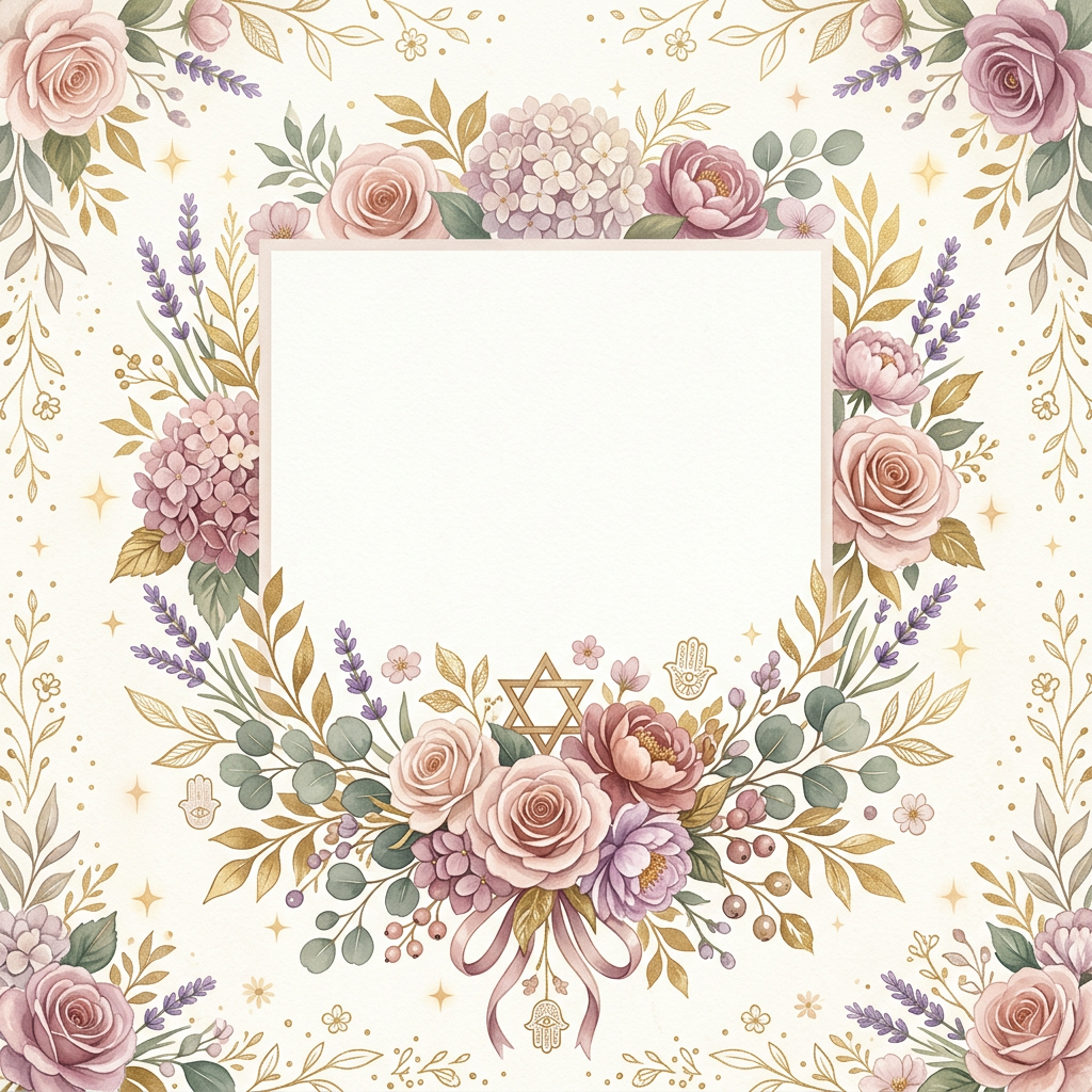 Bat Mitzvah Bloom - bat mitzvah card invitation design preview