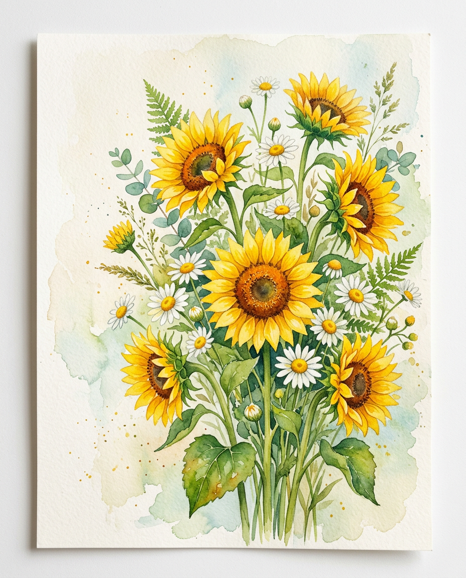 Sunny Wishes - get well greeting invitation design preview