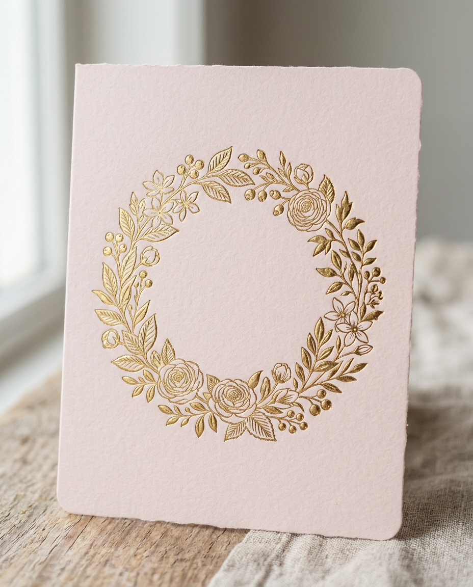 Gold Bloom - thank you greeting invitation design preview