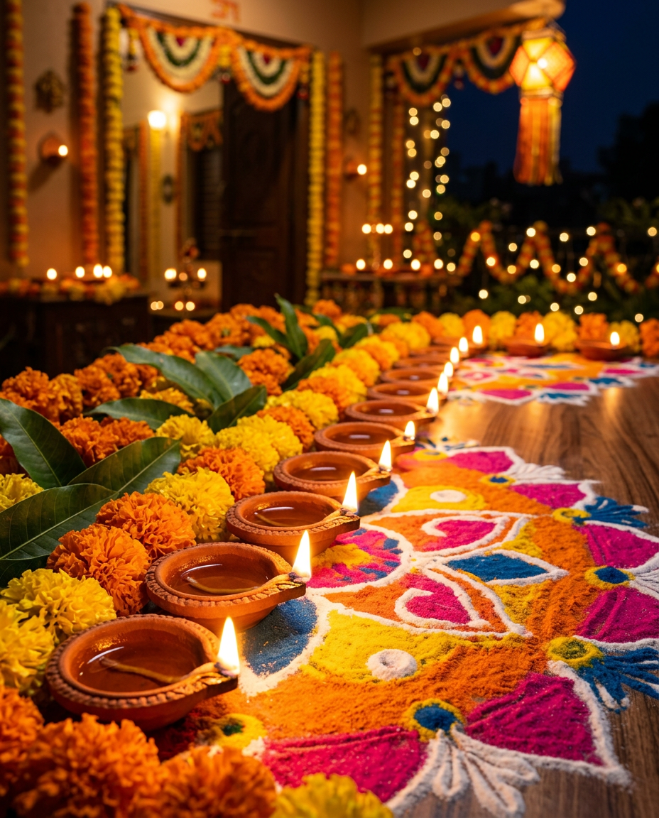 Diwali Lights - diwali greeting invitation design preview
