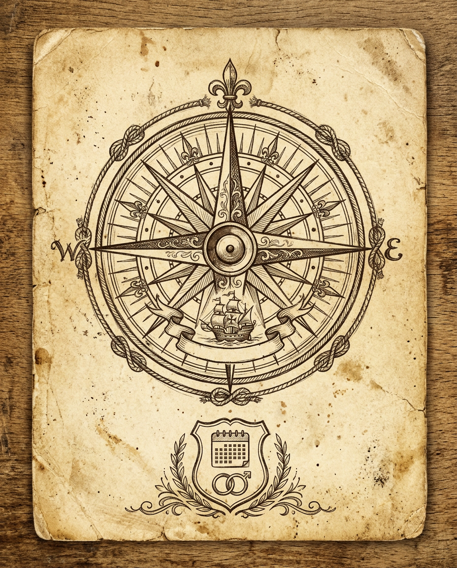 Vintage Postcard - save the date card invitation design preview
