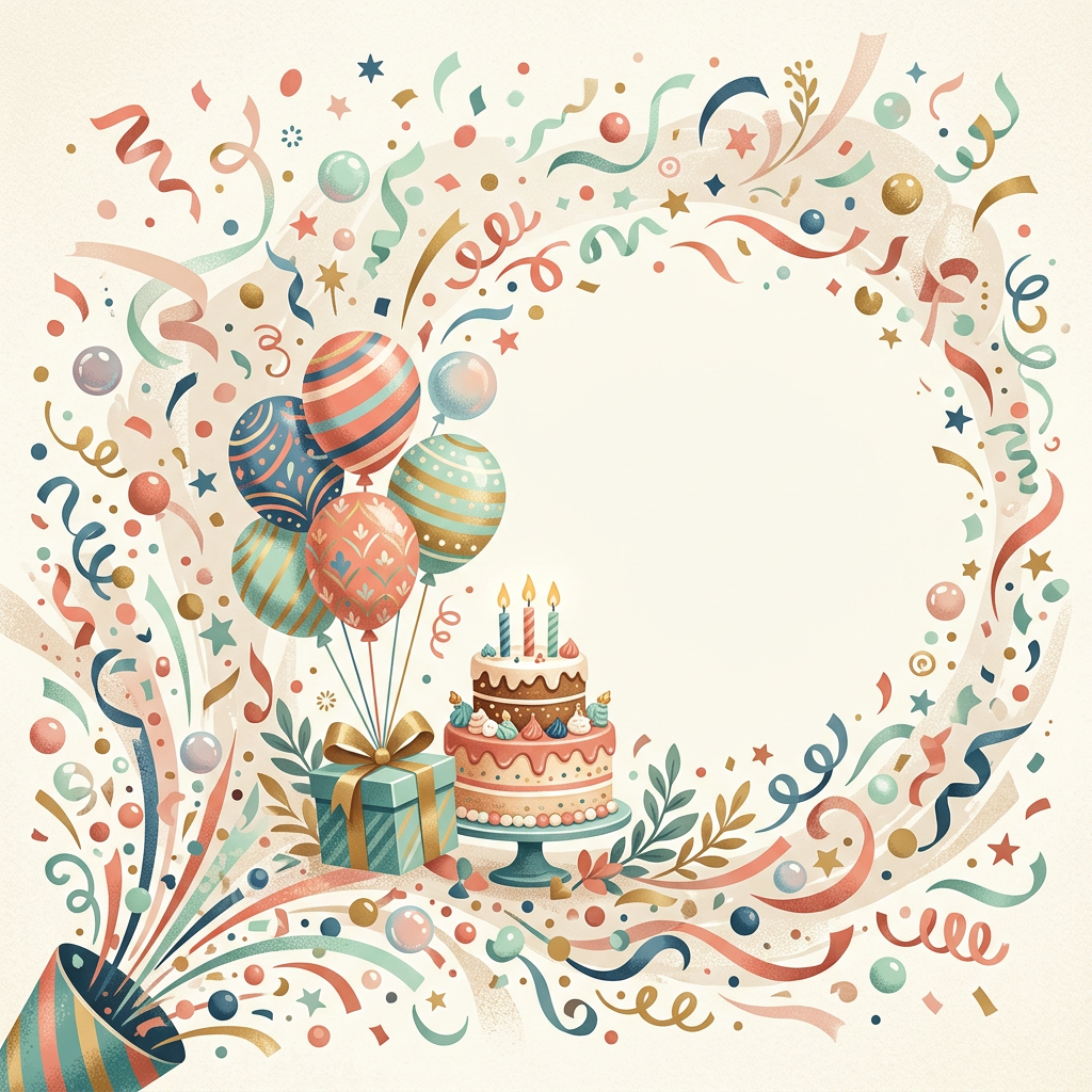 Confetti Pop - birthday card invitation design preview