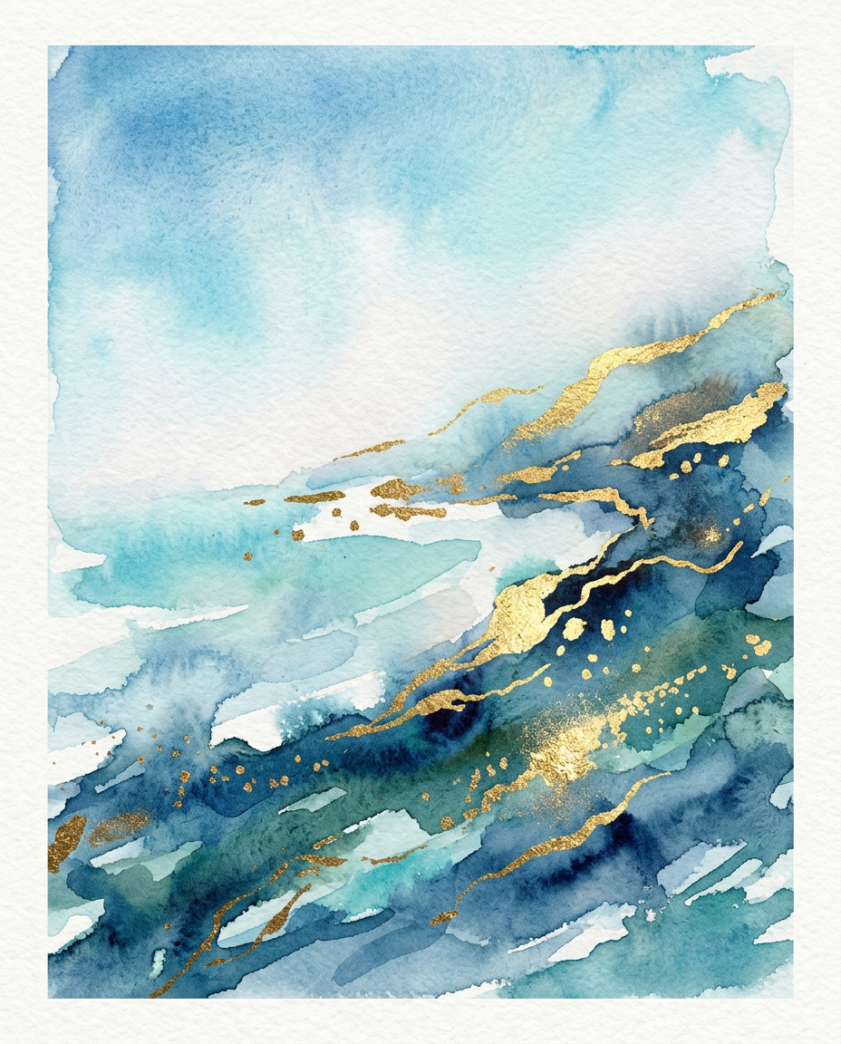 Ocean Waves - wedding card invitation design preview