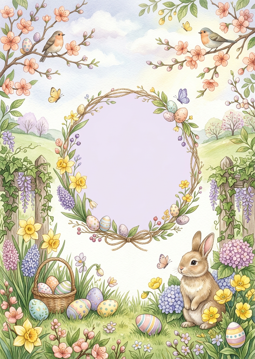 Easter Pastel - easter greeting invitation design preview