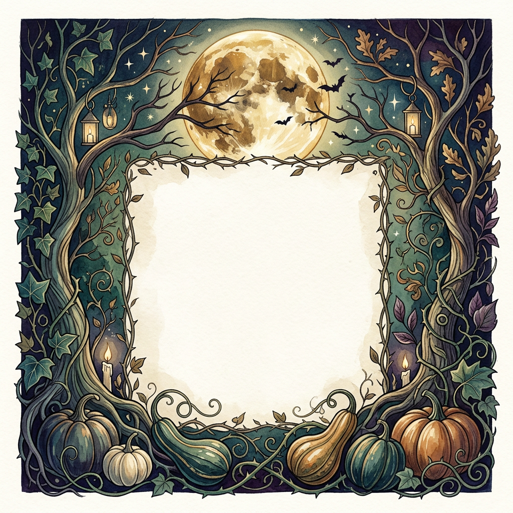 Halloween Moon - halloween card invitation design preview