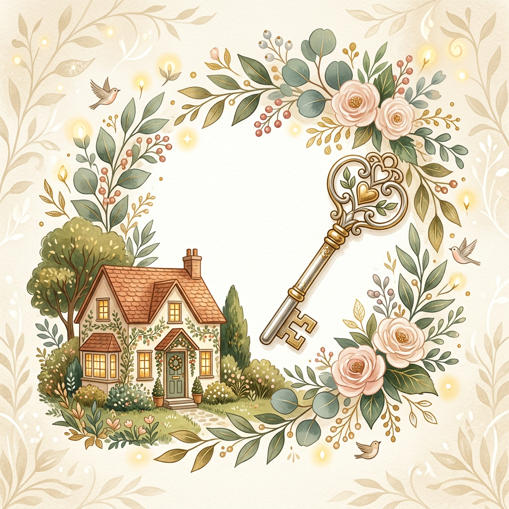 Housewarming Key - housewarming card invitation design preview