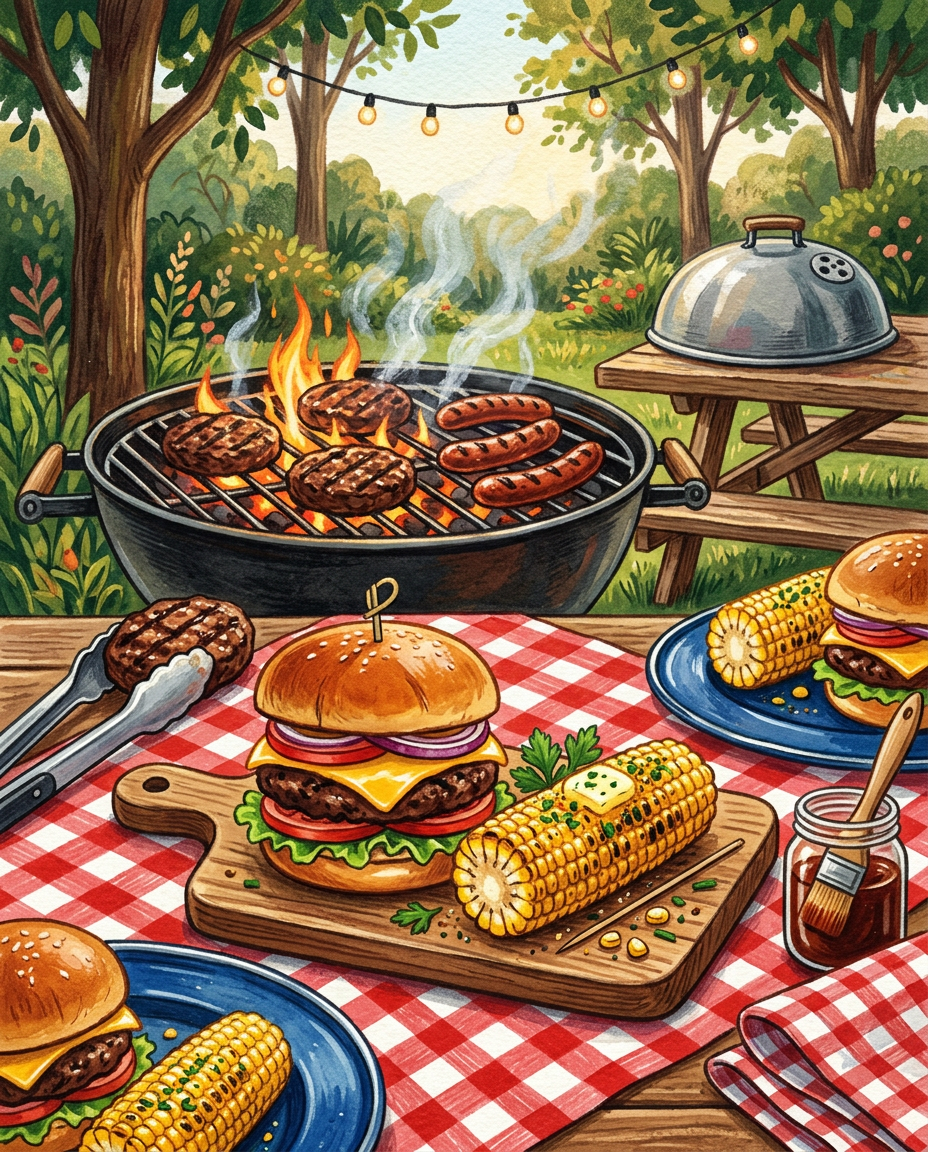 Backyard BBQ - bbq flyer invitation design preview