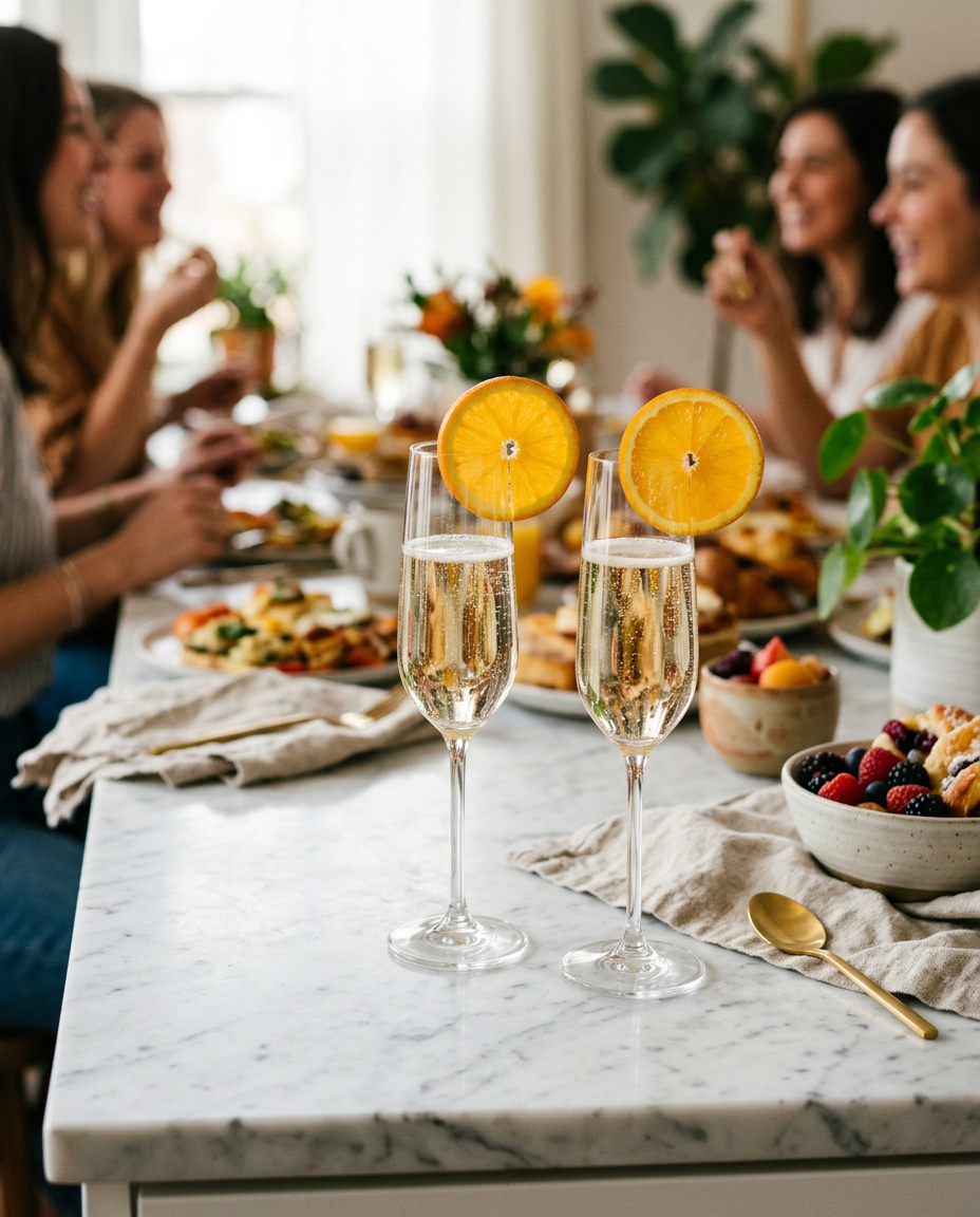 Mimosa Morning - brunch flyer invitation design preview